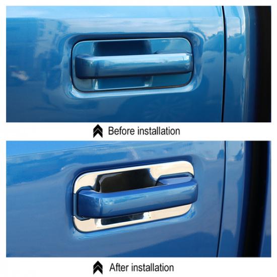 Chrome Exterior Door Handle Bowl Trim Cover Decor for Ford F150 2015- 4Door