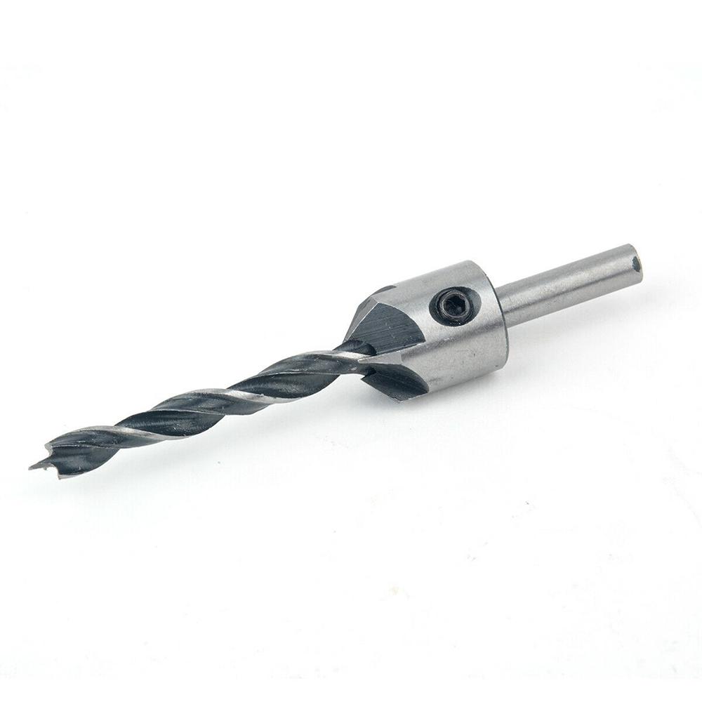 4 шт. HSS зенковка по дереву, стальная зенковка, набор сверл, набор разверток для деревообработки, фаска, 5 флейт, 3 мм-6 мм