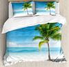 Beach Boat Houses Printed Comfort Duvet Cover Pillow Case Home Textile Quilt Cover Boy Kid Teen Girl Luxury 3pcs Bedding Set