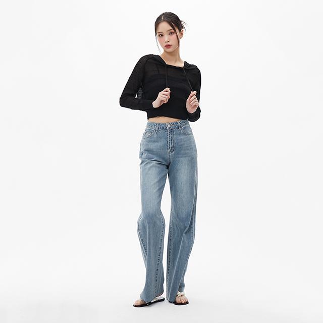 Брюки LAP Long Slim Washed Raw Bootcut Aq2Dp567
