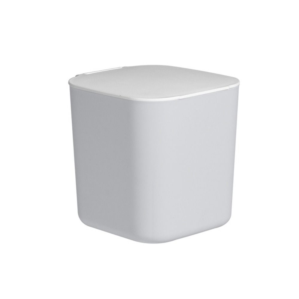 Storage Box Plastic Mini Desktop Bin Large Capacity Nordic Style Small Trashcan Portable Square Garbage Holder Office