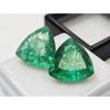 Certified Green Colombian Emerald Trillion Cut 14-15 Ct Fabulous Loose Gemstone