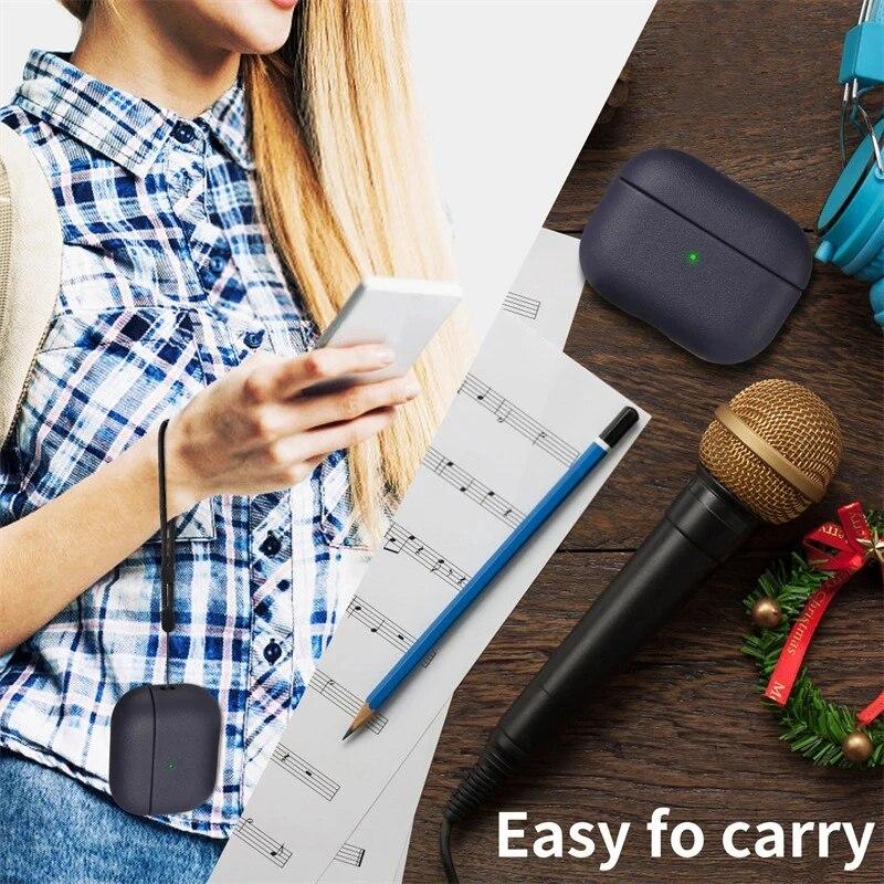 Кожаный текстурированный чехол для наушников TPU для Apple Airpods Pro 2, чехол 2025, беспроводной чехол для наушников Airpods Pro 3 2 1, бампер