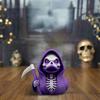 Scythe Skeleton Duck Figurine Resin Gothic Duck Ornament Skeleton Duck Collectible Statue for Halloween Decor Home Office Desk