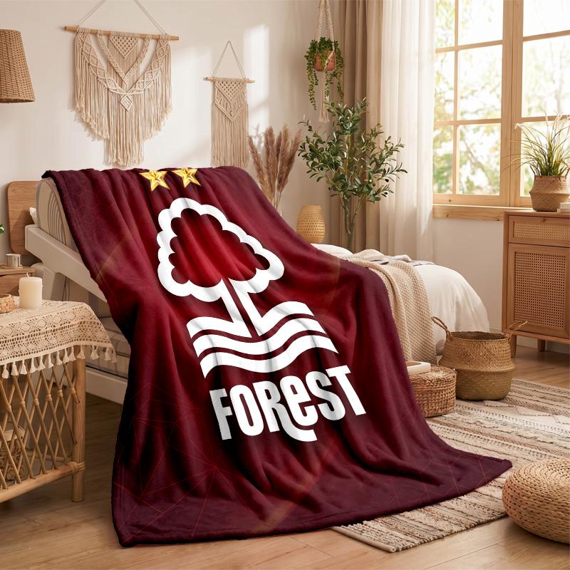 Nottingham Forest Theme Fleece Blanket Cozy Soft Plush Blanket For Bedroom Couch Travel