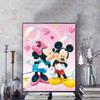 Disney Алмазная живопись Микки и Минни целуются Тема Иллюстрация Милый DIY Мозаика из страз Набор для вышивания крестиком Вышивка Подарок, Декор для дома