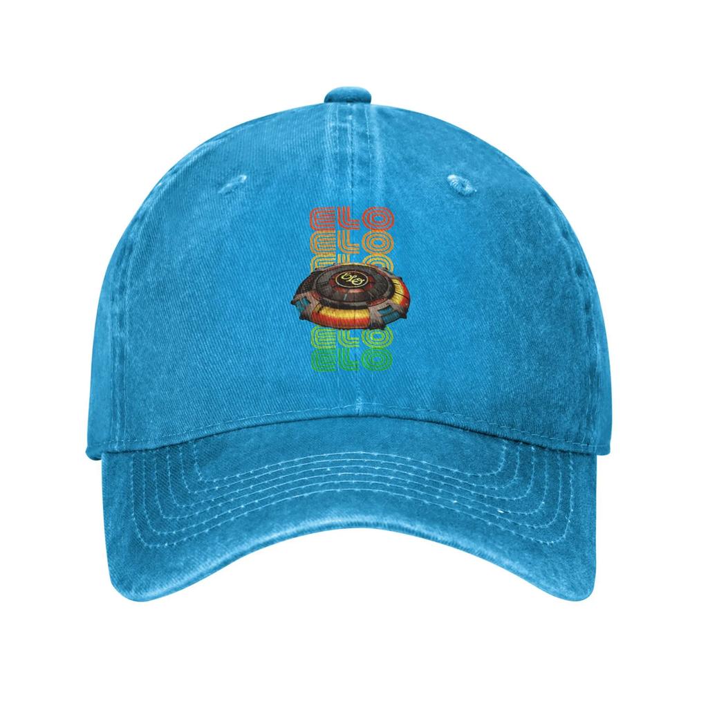 Vintage Electric Light Orchestra ELO Baseball Cap Unisex Distressed Washed Snapback Cap Mr. Blue Sky Rock Outdoor Adjustable Hat