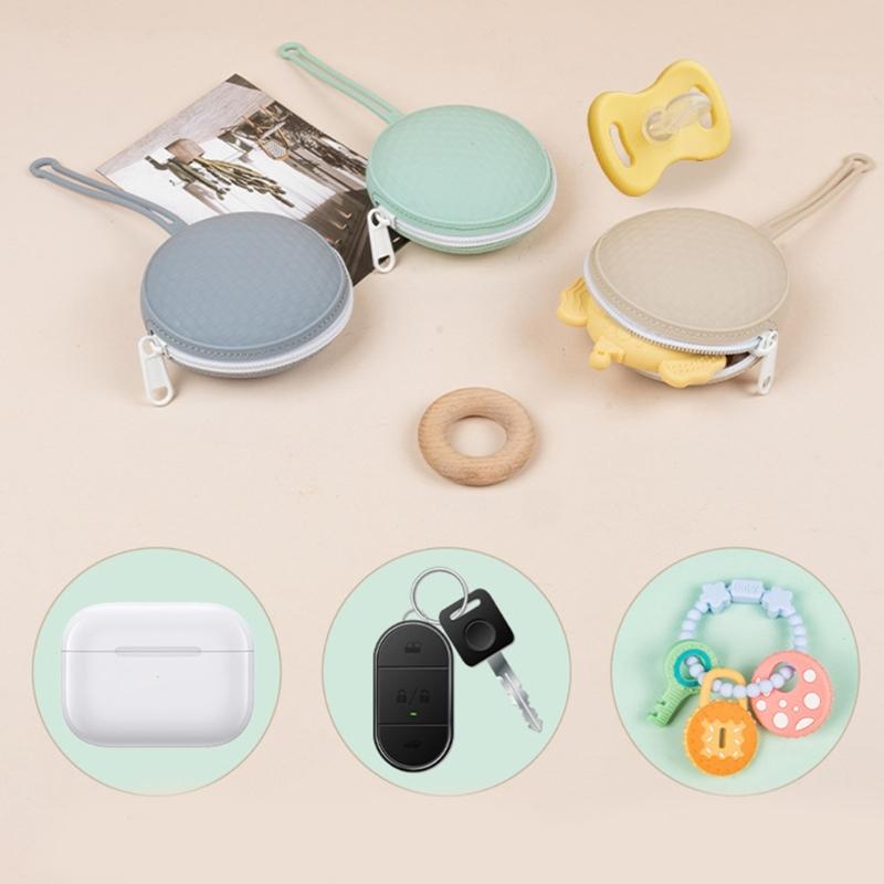 Travel Friendly Silicone Pacifier Holder Pacifier Organizers Comapct Keeps Pacifiers Clean for Families With Infants