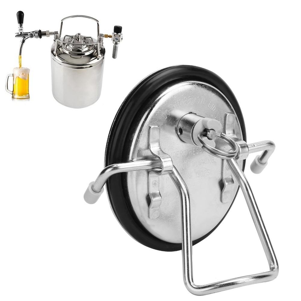 With O-Ring Carbonation Keg Lid Pressure Relief Valve Soda Beer Keg Lid Soda Keg