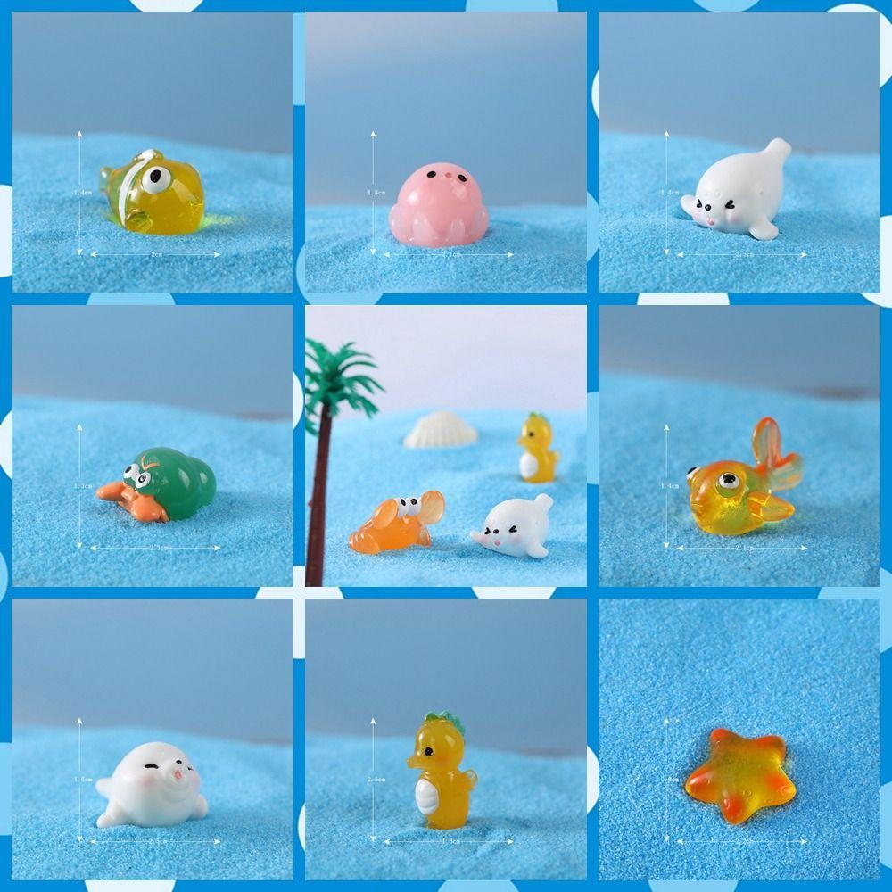 DIY Sea Fish Model Micro Landscape Marine Animals Miniature Sea Animals Ornaments Home Decor