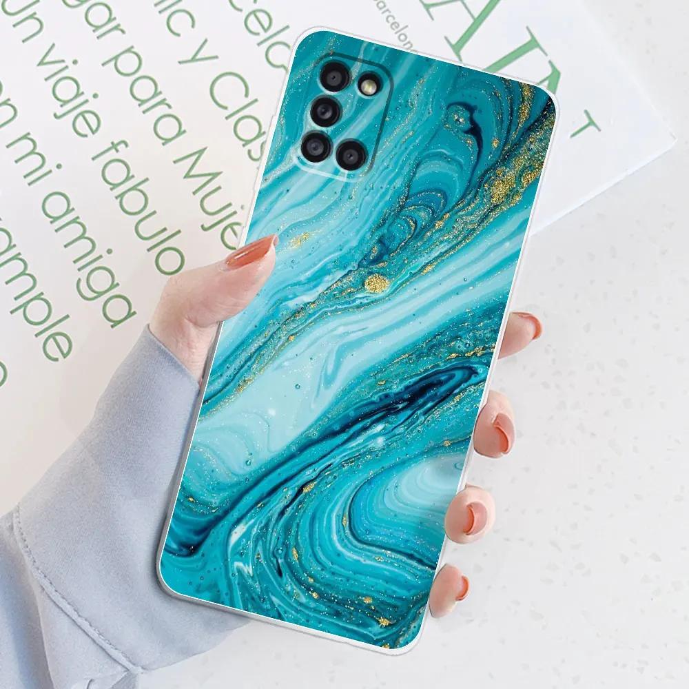 For Samsung Galaxy A31 Case 6.4" Gradient Color Transparent Cases For Samsung A 31 A 3 1 Protective Cover Silicone Back Bumper
