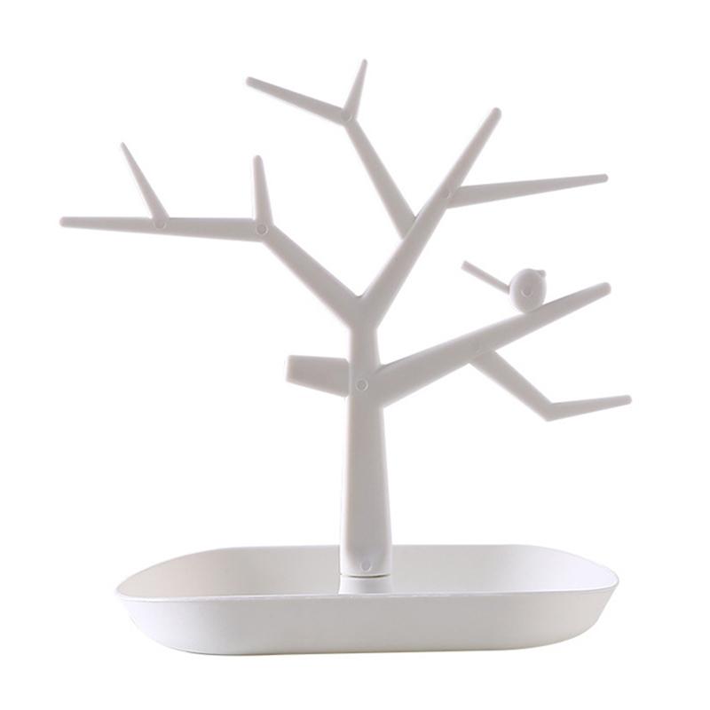 TZ Home Dresser Jewelry Necklace Organizer Stand Bracelet Holder Tree Earring Display Tower Plastic Storage Rack