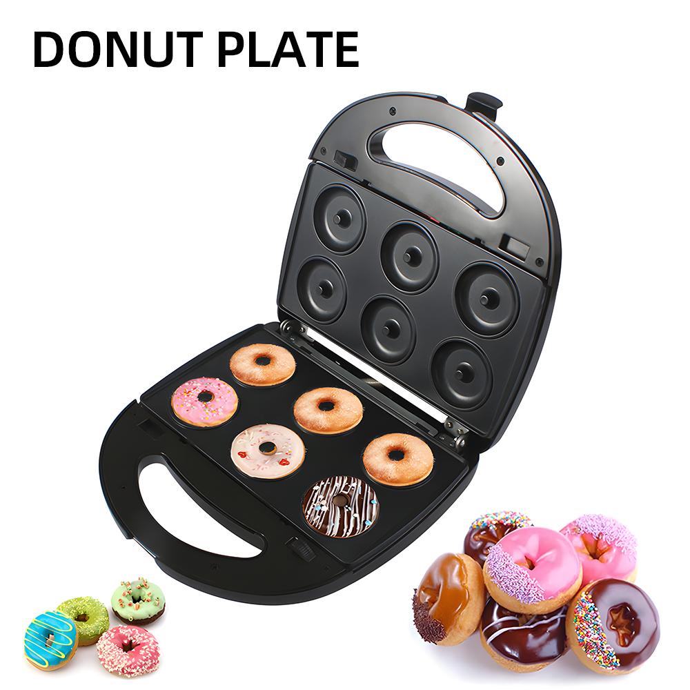 Вафельница 6 в 1, двухсторонний нагрев, электрическая вафельница, 750 Вт, со съемными антипригарными пластинами