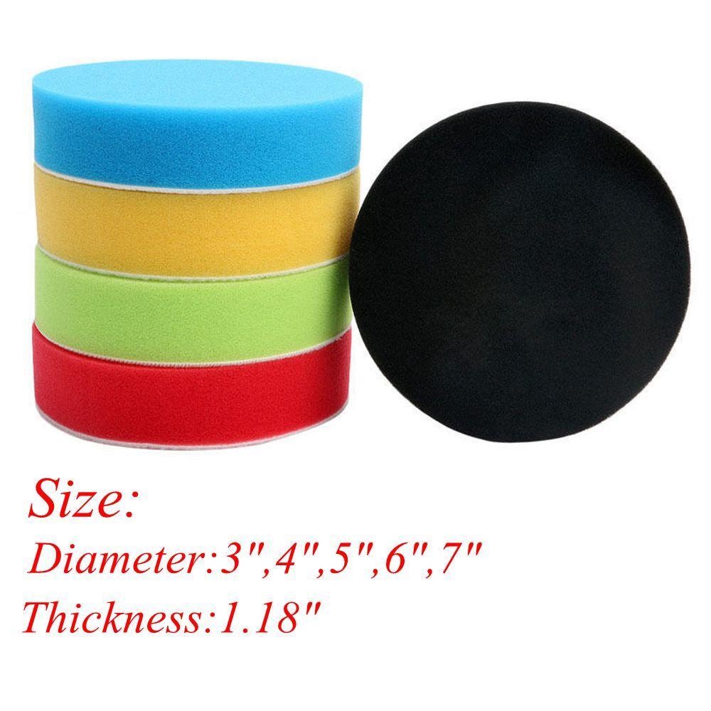 3/4/5/6/7" Practical Flat Cleaning Tool Car Polisher Pad Buffing Sponge Polish Kit Polishing Foam