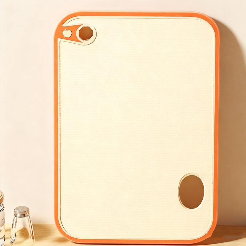 Двусторонняя разделочная доска из пшеничной соломы - Антибактериальная, Нескользящая, С клейкой основой, Для нарезки фруктов на домашней кухне