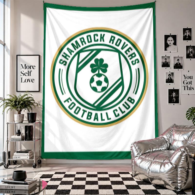 Wall TapestryShamrock Rovers Art Hanging Cloth Decorative Background Cover for Room Decoration