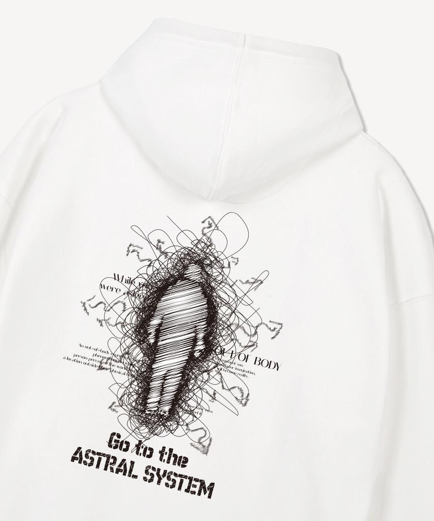 Худи оверсайз с широкими плечами Astral System_Белый