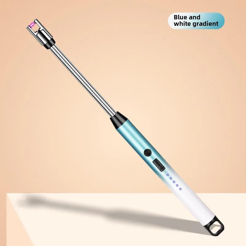 Градиентный цвет ветрозащитный электронный импульсный USB зарядка зажигалка безопасный выключатель зажигания уличная кухня свеча электрические зажигалки