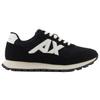 Armani Exchange Кроссовки на шнуровке, плоская подошва, круглый носок, комбинированные, легкие, для улицы, низкие, повседневные, высота подошвы 3,5 см, мужские, черные, XM001960AF19388MC024