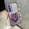 Phone Case for Xiaomi 15T 14T 13T POCO X7 F7 M7 C85 Redmi Note 14 Pro 14C Glitter Diamond Heart Shockproof Bracket Case Cover