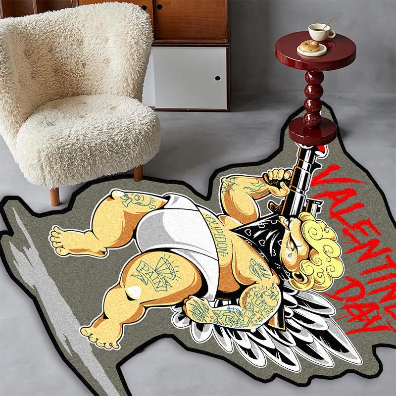 Modern Cartoon Carpet for Living Room Decoration Carpets Non-slip Children Bedroom Game Mat Fluffy Soft Lounge Rug Customizable