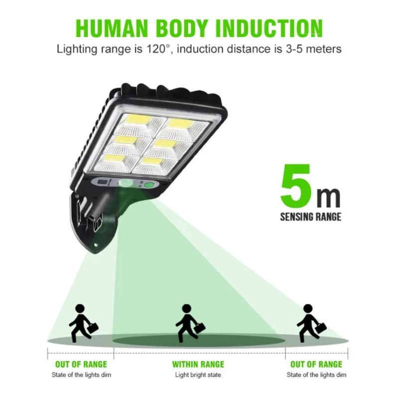 Outdoor Solar Street Light New Human Body Induction Garden Light with Remote Control LED Wall Light Waterproof Garden Lamps Hot