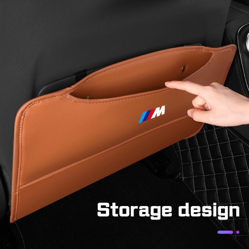 LKCW9 PU leather Car Seat Anti Kick Pad For BMW M M3 M4 M5 E46 E90 E92 F15 F20 F07 F40 F30 G30 G01 G02 G05 Protect Cover Storage Bag