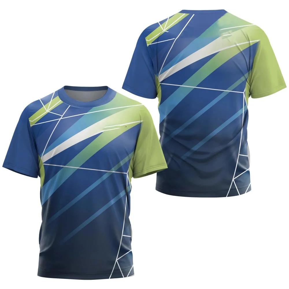 Mens T Shirt Gym Badminton Tennis Sportswear Men Fashion Printed Training Clothing Summer Daily Running Short Sleeve Tees