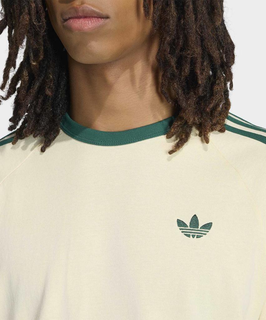 adidas Футболка с 3 полосками - Теплый ванильный:Зеленый / Kt5058