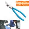 1pc Multi-Purpose Diagonal Pliers - Car Rivet Fastener Trim Clip Cutter Remover Puller Tool - Wire Stripping and Staple Removal for Automotive Repair