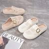 Fashion New Women's Mesh Baotou Half Slippers Summer Hot Sale Lightweight Breathable Flats Shoes Outdoor Woman Sandals With Arch Support