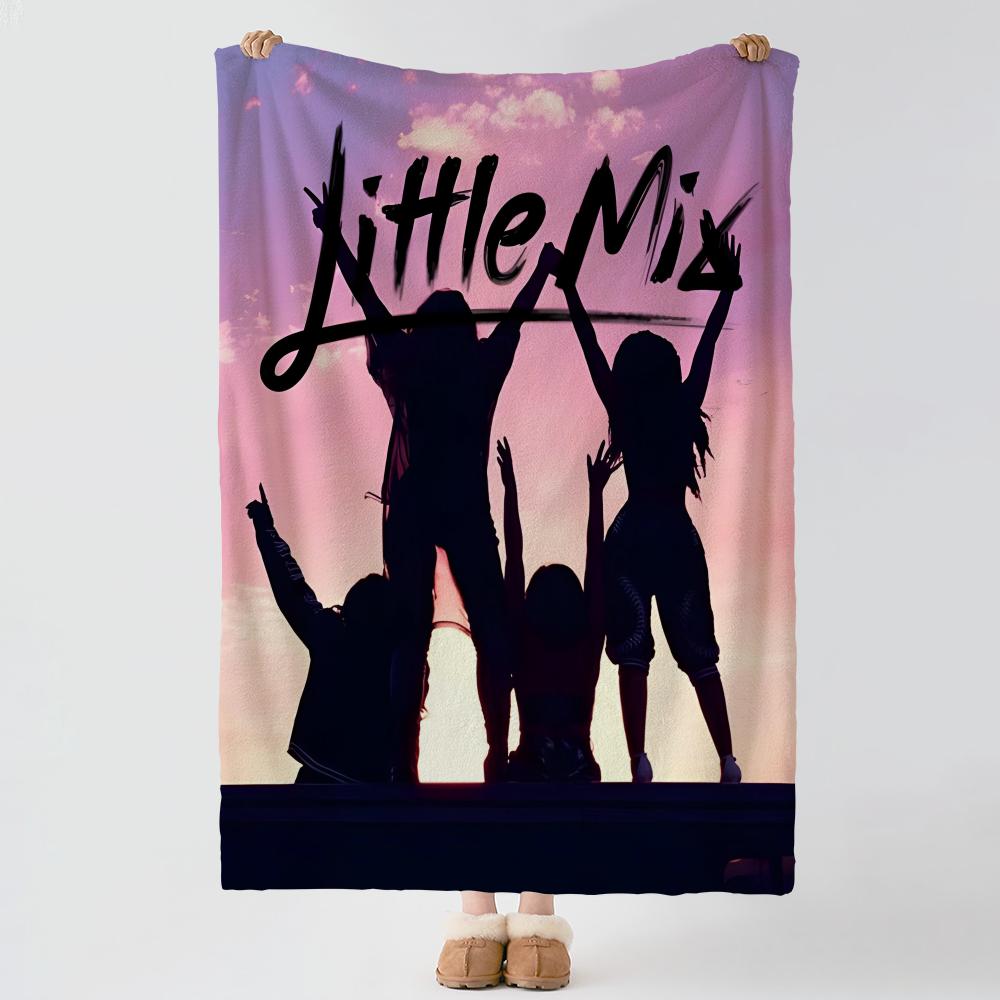 Музыка L-Little Mix-x Бросок Толстый Комфорт Фланелевое Одеяло, Многоцелевое Использование В помещении На улице Ежедневный Сон