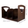 Large Size Three Grid Book Rack Portable Desktop Organizer Sturdy Smooth Surface for Office School Home Practical Bookshelf