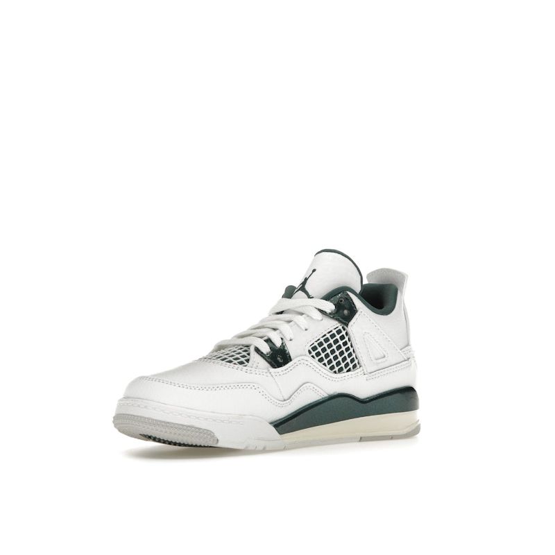 Air Jordan 4 Retro PS Oxidized Green Kids Sneakers White Neutral-Grey BQ7669-103