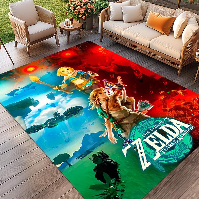 The Legend of Zelda Print Rug, Washable Floor Carpet, For Entryway Dorm Laundry Room Office Study, Home Decor Birthday Christmas Gift