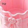 3D Printed Brush Holder Pink Bow Makeup Holder, Desk Organizer, Cosmetic Office Organizer Brushes & Pen Storage Cup for Vanity Decoration Desktop