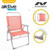 Chaise pliante - Aktive - Beach - Aluminium - Corail - 1 place