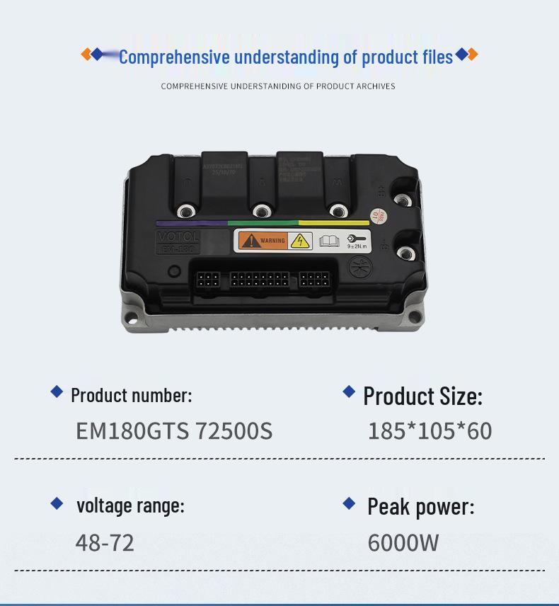 VOTOL Land EM180GTS 72V Electric Motorcycle, 6000W High-Power Brushless Controller