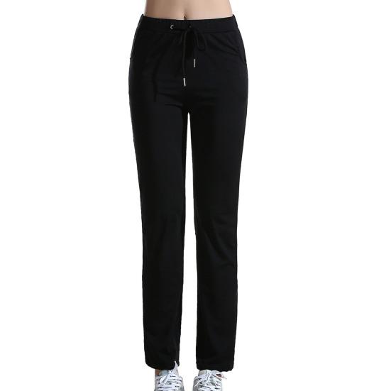 Женские штаны для йоги с карманами, регулируемые на шнурке, облегающие, длинные брюки, спортивные компрессионные леггинсы