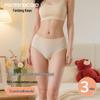 FENTENGCARE Women's 7A Antibacterial High-Waist Cotton Underwear 3-Pack