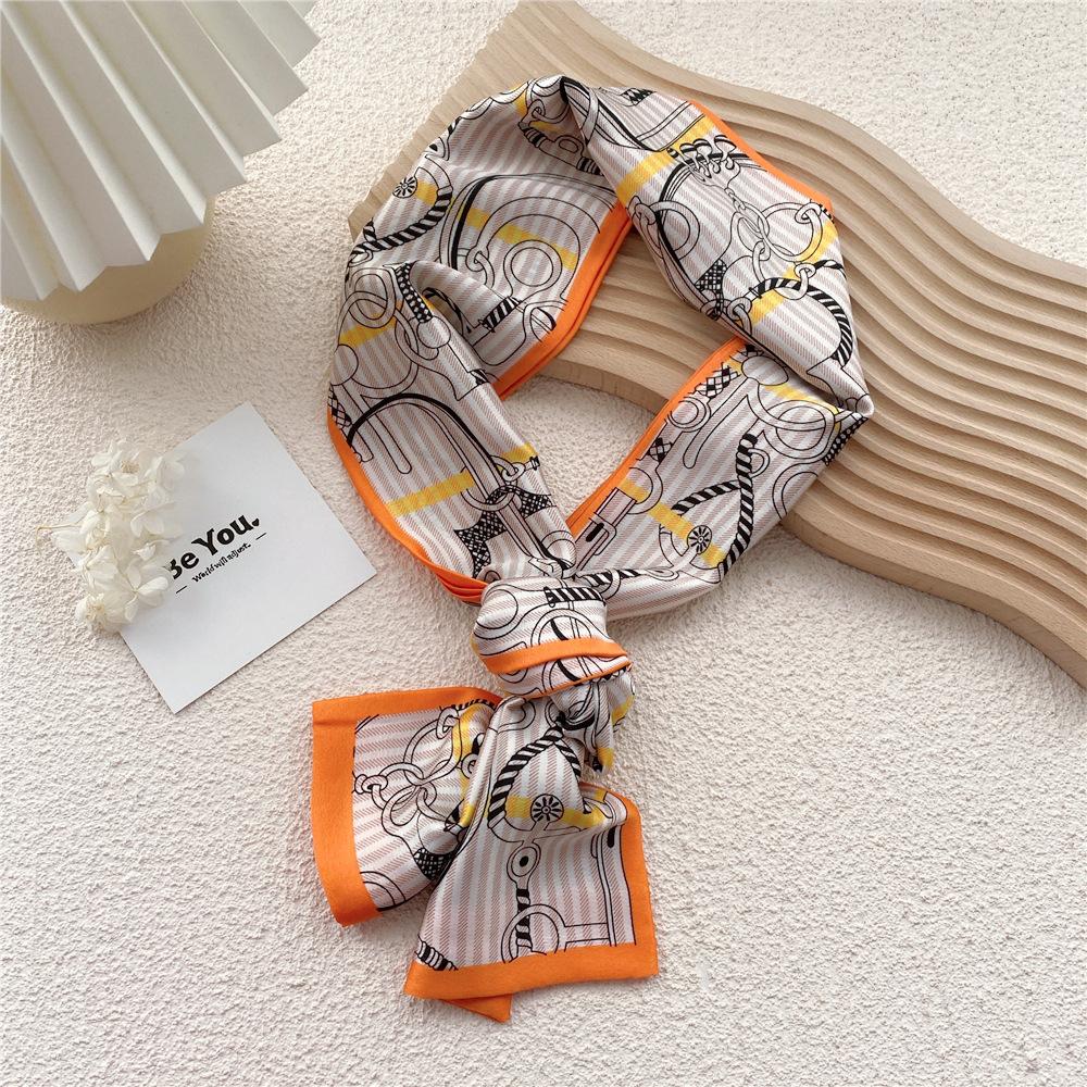 New Scarves Silk Scarves Women'S Spring And Autumn Season Long Decorative Professional Scarves Summer Thin Styles Paired With Shirts Stylish
