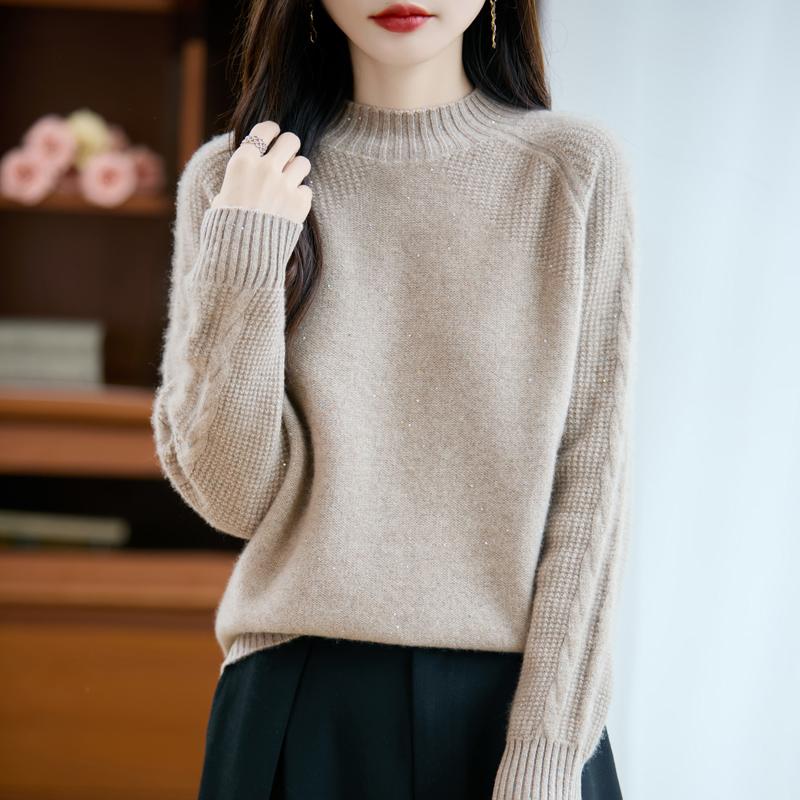 Женский кашемировый свитер Qinghe кашемир 30% кашемир 70% шерсть осенне-зимний пуловер теплый и модный