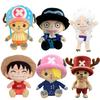 НОВЫЕ Плюшевые игрушки One Piece Обезьяна Луффи Эйс Лоу Мягкие набивные куклы Тони Тони Чоппер Кос Санджи Сабо Багги Подарки на день рождения