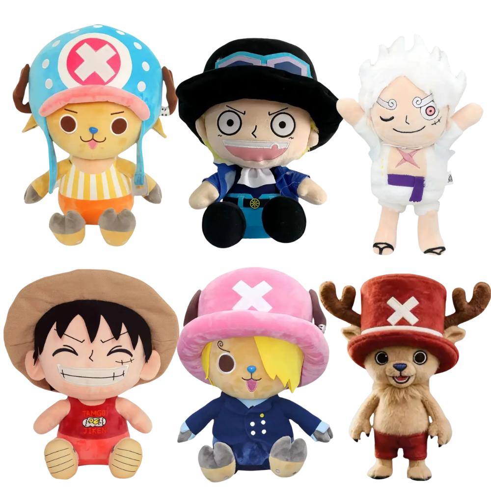 НОВЫЕ Плюшевые игрушки One Piece Обезьяна Луффи Эйс Лоу Мягкие набивные куклы Тони Тони Чоппер Кос Санджи Сабо Багги Подарки на день рождения