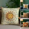 Portia Sun Moon Pattern Pillow Case Printed Brushed Fleece Pillow Baby Skin-Touch Eco-Friendly Dye-Sublimat
