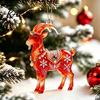 Winter Holiday Gift for Party 2PCS Christmas Goat Hanging Ornaments, Decorative 2D Acrylic Tree Decorations Pendants, Lightweight Festive Ornaments