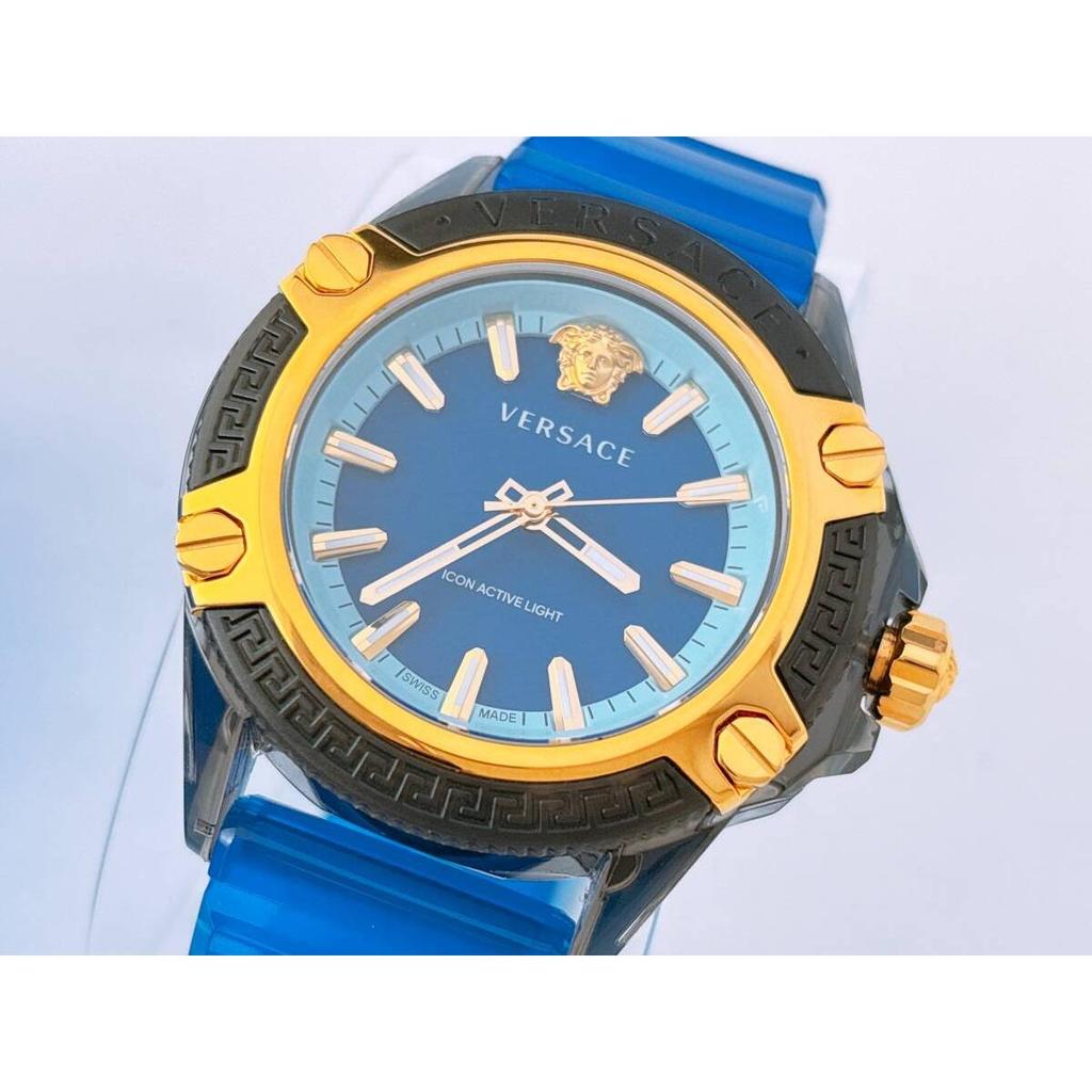 Б/у Часы Versace Versace Унисекс Icon Active VE6E00323 Синие Кварцевые Бренд