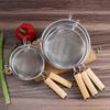 Stainless Steel Mesh Strainer with Wooden Handle Fine Mesh Filter Spoon Wire Sieve