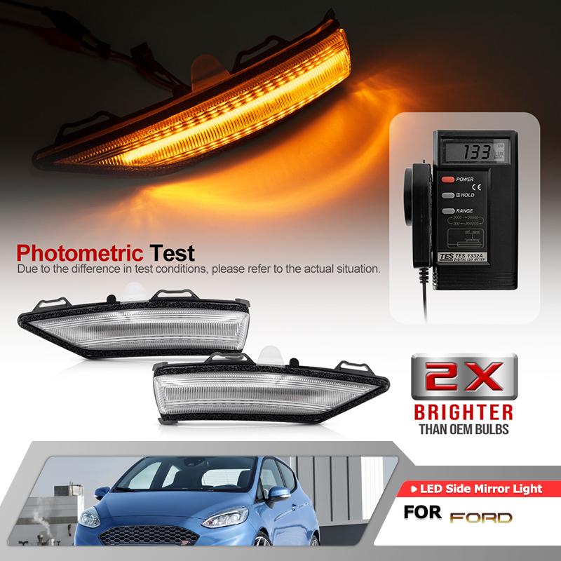 For Ford Fiesta ST Line MK8 2018 Fiesta MK8 2019 2020 P-uma 2020 Dynamic Led Rearview Side Mirror Blinker Turn Signal Lights
