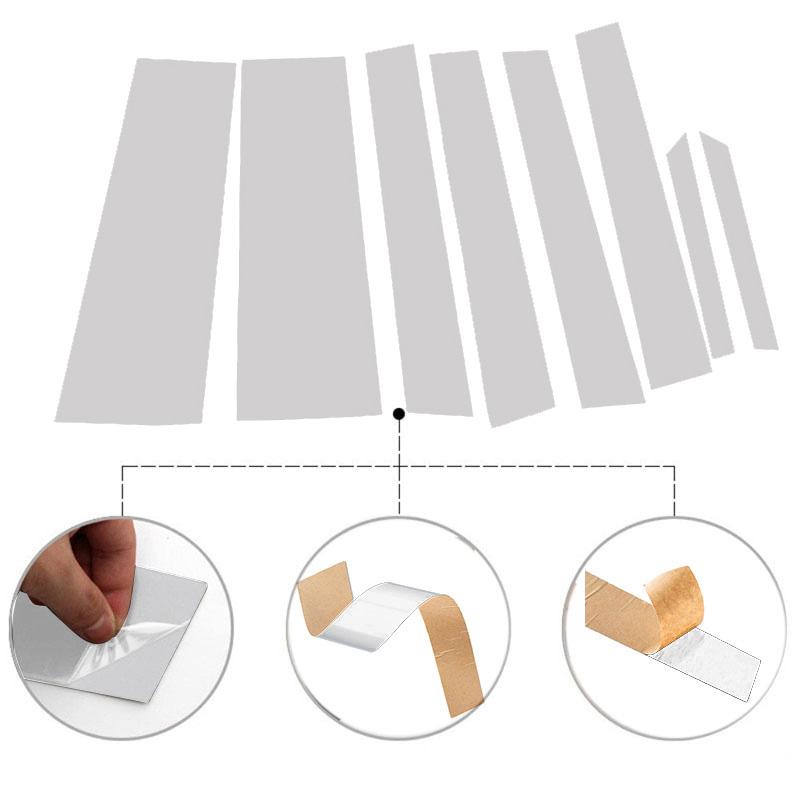 8 шт. для Toyota Noah Voxy R70 2008-2013 Накладки на стойки, Молдинги окон, Наклейки на стойки B и C, Аксессуары, Стайлинг